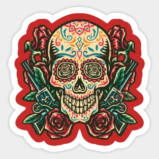 Sugar Skull - dia de muertos Sticker